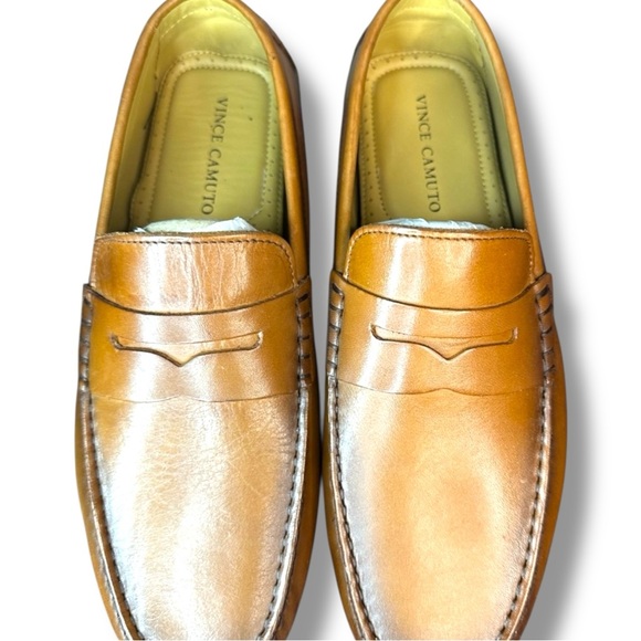 VINCE CAMUTO MEN'S LEATHER EADRIC MOCCASIN US Size 9.5 Medium Width (NWT) - Picture 1 of 6